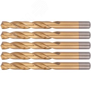 Сверла HSS по металлу, титановое покрытие 13.0 мм (5 шт) - фото 1