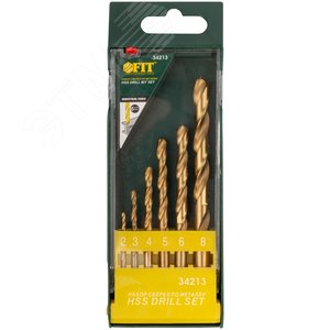Набор сверл HSS по металлу, титановое покрытие, 6 шт (2-3-4-5-6-8 мм) - фото 2