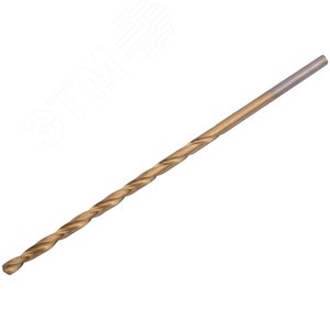 Сверла HSS по металлу, удлиненные, титановое покрытие 3.2х102 мм (10 шт) - фото 2