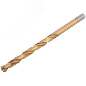 Сверла HSS по металлу, удлиненные, титановое покрытие 10,0х184 мм (5 шт) - фото 2