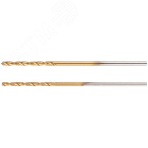 Изображение товара Сверла HSS по металлу, титановое покрытие, в блистере 1.0 мм (2 шт) (упак)