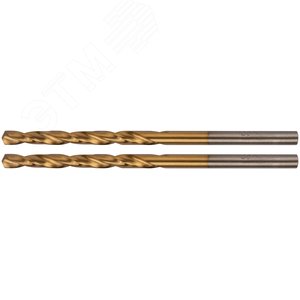 Сверла HSS по металлу, титановое покрытие, в блистере 3.2 мм (2 шт) - фото 1