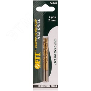 Сверла HSS по металлу, титановое покрытие, в блистере 4.0 мм (2 шт) - фото 3