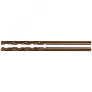 Сверла по металлу HSS с добавкой кобальта 5% Профи в блистере 2.5 мм (2 шт) - фото 1