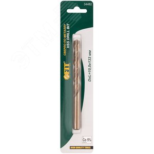 Сверло по металлу HSS с добавкой кобальта 5% Профи в блистере 10,0 мм - фото 3