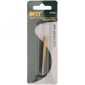 Сверло по кафелю и стеклу, 4 режущие кромки, титановое покрытие 5х60 мм - фото 3
