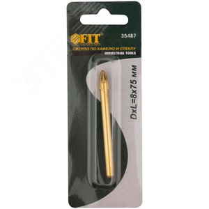 Сверло по кафелю и стеклу, 4 режущие кромки, титановое покрытие 8х75 мм - фото 3