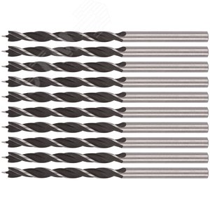 Сверла по дереву 4 мм (10 шт) - фото 1