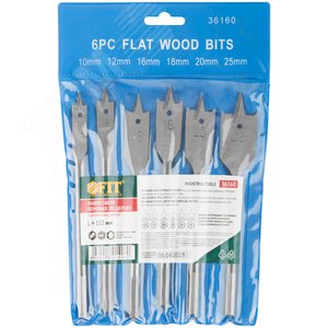 Свёрла по дереву перовые набор, 6 шт (10-12-16-18-20-25 мм) - фото 2