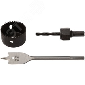 Сверла наборные для замков, набор 3 шт (22/48 мм) - фото 1