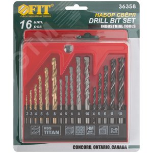 Сверла-комби, 16 шт, металл/бетон/дерево - фото 3