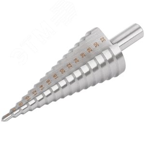 Сверло ступенчатое HSS (Р6М5) по металлу, 15 ступеней, 4-32 мм - фото 2