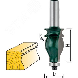 Фреза кромочная фигурная с подшипником DxHxL=25.4х41х85 мм