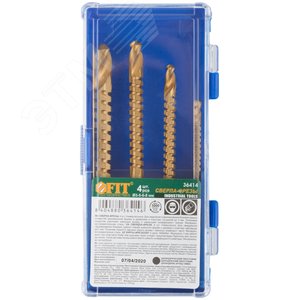 Сверло-фреза универсальное титановое покрытие, набор 4 шт (3, 5, 6, 8 мм) - фото 3