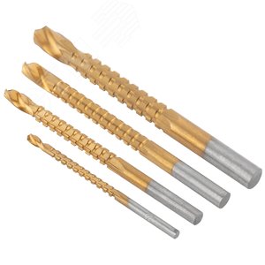 Сверло-фреза универсальное титановое покрытие, набор 4 шт (3, 5, 6, 8 мм) - фото 4