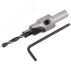 Сверло с зенкером для мебельных стяжек 4 мм/зенкер 6.5 мм (для стяжки 5х50) - фото 2