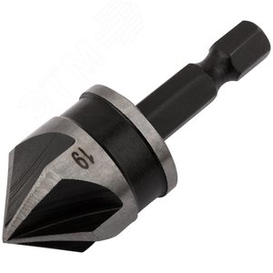 Зенкер конический, легированная сталь, хвостовик под биту, 19 мм - фото 2