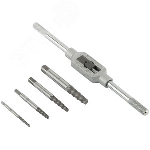 Набор экстракторов Профи, быстрорежущая HSS сталь, 4 шт, с метчикодержателем - фото 2