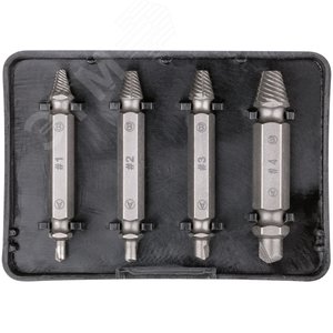 Набор экстракторов двусторонних Профи, сталь S2, 4 шт - фото 2