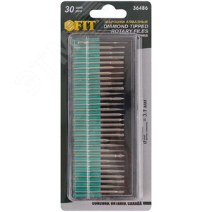 Шарошки, усиленная сталь с алмазным напылением, штифт диаметр 3 мм, 30 шт - фото 2