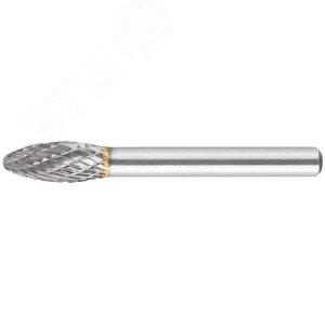 Шарошка карбидная, штифт 6 мм, тип ''H'', эллипсоидная 8х20х65 мм - фото 1
