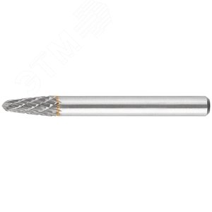 Шарошка карбидная, штифт 6 мм, тип ''L'', коническая закругленная 6х16х61 мм - фото 1