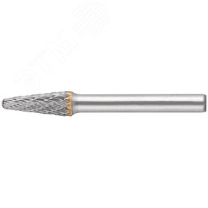 Шарошка карбидная, штифт 6 мм, тип ''L'', коническая закругленная 8х22х67 мм - фото 1