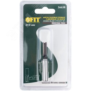 Фреза пазовая прямая с двойным лезвием, DxHxL = 6x20x58 мм - фото 3