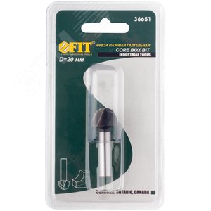 Фреза пазовая галтельная, DxHxL = 20x12x49 мм - фото 2