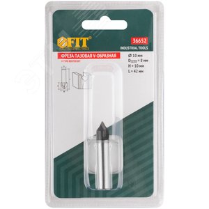 Фреза пазовая V-образная, DxHxL = 10x10x42 мм - фото 3