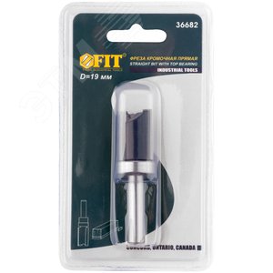 Фреза кромочная прямая с верхним подшипником, DxHxL = 19x25x66 мм - фото 2