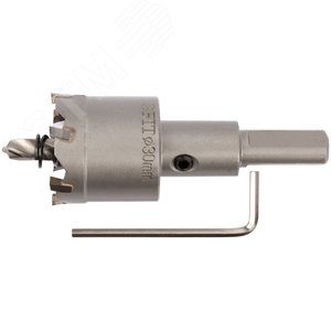 Коронка кольцевая с карбидными вставками Профи (для отверстий в нержавеющей стали) 30 мм - фото 2