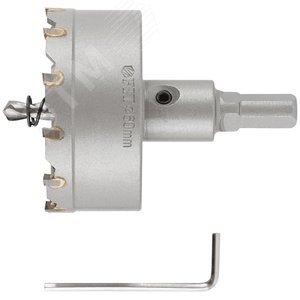 Коронка кольцевая с карбидными вставками Профи (для отверстий в нержавеющей стали) 60 мм - фото 2