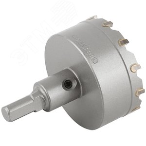 Коронка кольцевая с карбидными вставками Профи (для отверстий в нержавеющей стали) 60 мм - фото 4