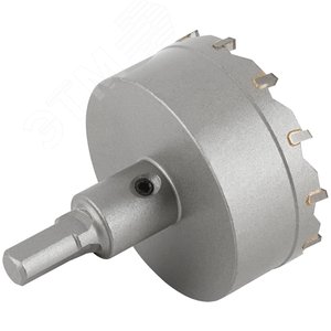 Коронка кольцевая с карбидными вставками Профи (для отверстий в нержавеющей стали) 64 мм - фото 4