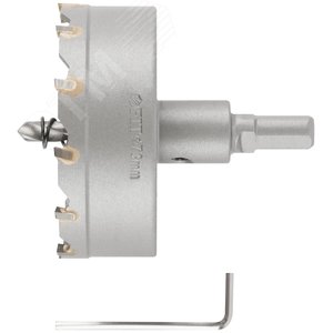 Коронка кольцевая с карбидными вставками Профи (для отверстий в нержавеющей стали) 73 мм - фото 2