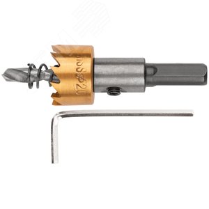 Коронка кольцевая по металлу, HSS сталь, титановое покрытие 20 мм - фото 2