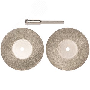 Круги с алмазным напылением 2 шт и штифт диаметр 3 мм, 40 мм 36932 FIT