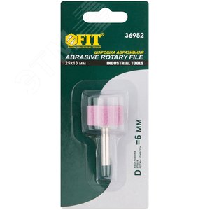 Шарошка абразивная (по металлу), хвостовик 6 мм, цилиндр 25x13 мм - фото 2