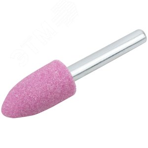 Шарошка абразивная (по металлу), хвостовик 6 мм, цилиндр с острым наконечником 14x25 мм - фото 2