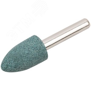 Шарошка абразивная (по камню, мрамору, кафелю), хвостовик 6 мм, цилиндр с остр.наконечник. 14x25 мм - фото 2