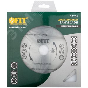 Диск пильный для циркулярных пил по дереву 210x30/25.4x40T - фото 3