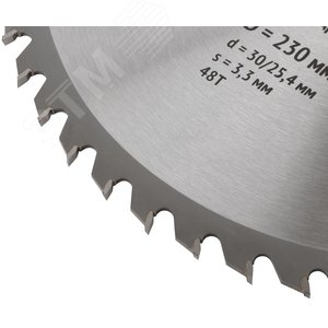 Диск пильный для циркулярных пил по дереву 230x30/25.4x48T - фото 5
