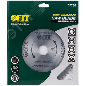Диск пильный для циркулярных пил по ламинату 210x30/25.4x60T - фото 2