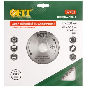 Диск пильный для циркулярных пил по алюминию 230x30/25.4x100T - фото 3