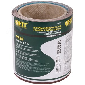 Рулон шлифовальный мини на тканевой основе, алюминий-оксидный абразивный слой 115 мм х 5 м, Р 320 - фото 2
