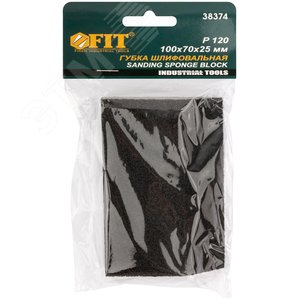 Губка шлифовальная угловая, алюминий-оксидная, 100х70х25 мм, средняя жесткость Р 120 - фото 2