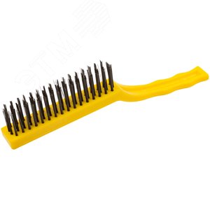 Кордщетка стальная, пластиковая ручка, 225 мм, 4-х рядная - фото 2