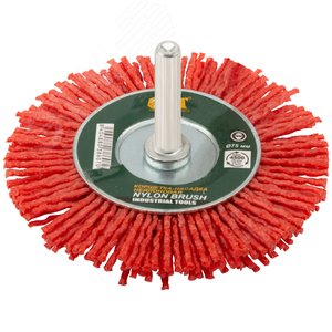 Изображение товара Кордщетка-колесо нейлоновая со штифтом 75 мм (шт)