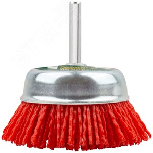 Кордщетка-чашка нейлоновая со штифтом 75 мм - фото 2